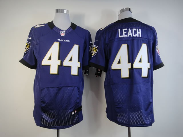 Nike NFL Baltimore Ravens #44 Leach Purple Elite Jersey
